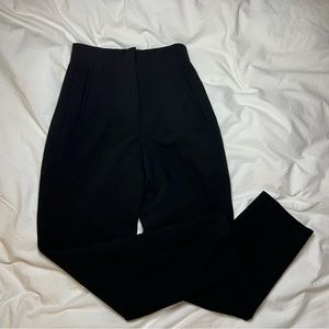 Zara Black Slim High-Waisted Trousers
